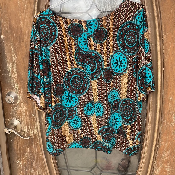 Only 9 Turquoise Boxy Blouse! Size XL - Picture 5 of 5